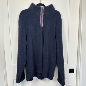 Sun + Stone Men's Navy Sherpa Quarter-Zip Size XXL